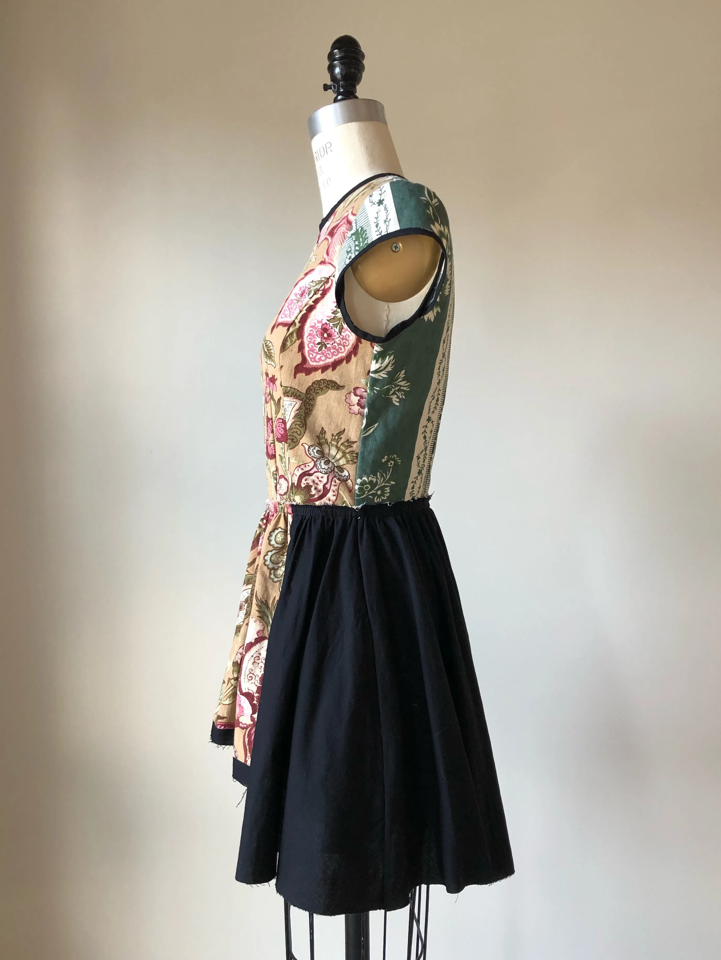 19th century hand printed floral top