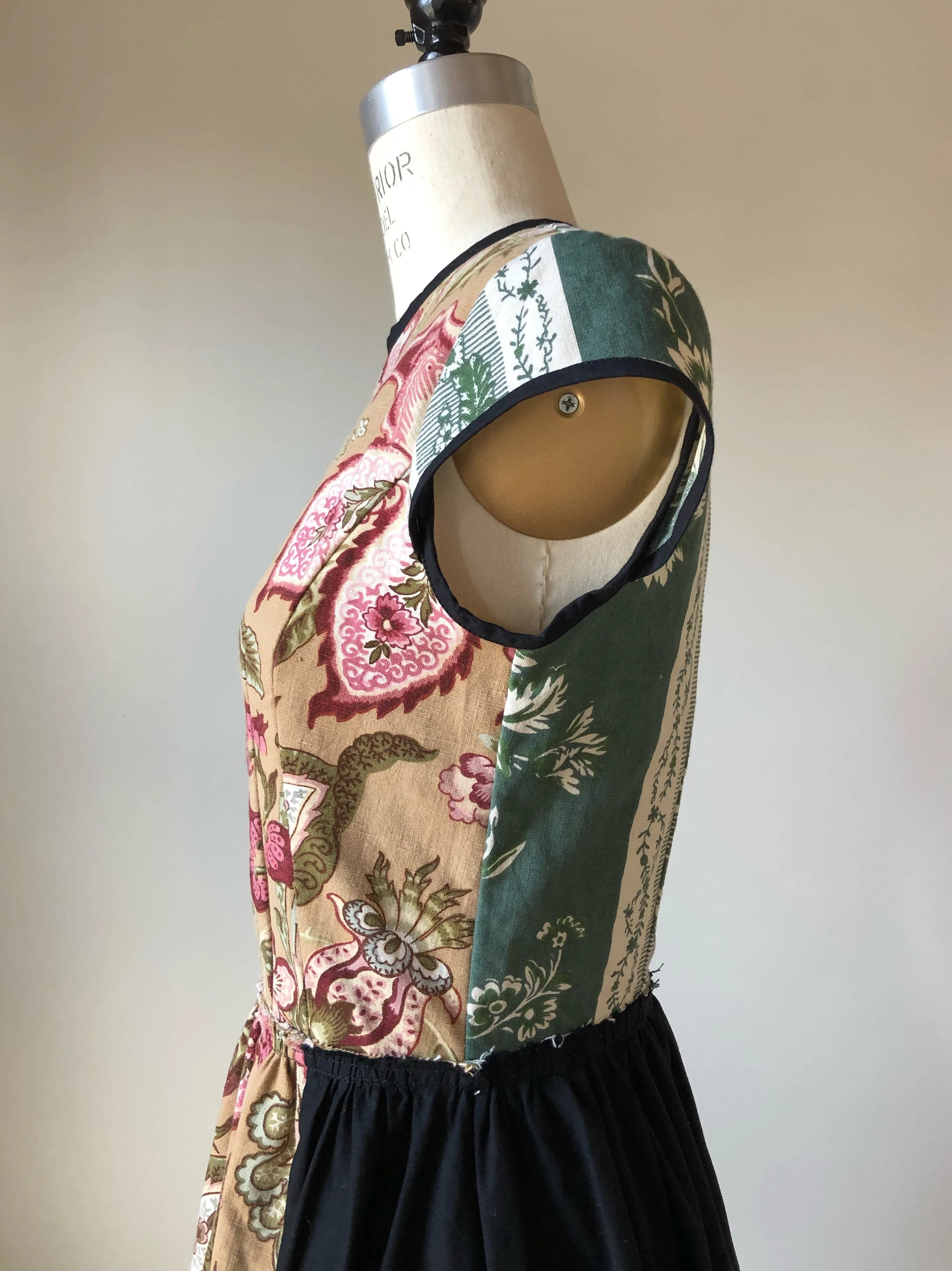 19th century hand printed floral top