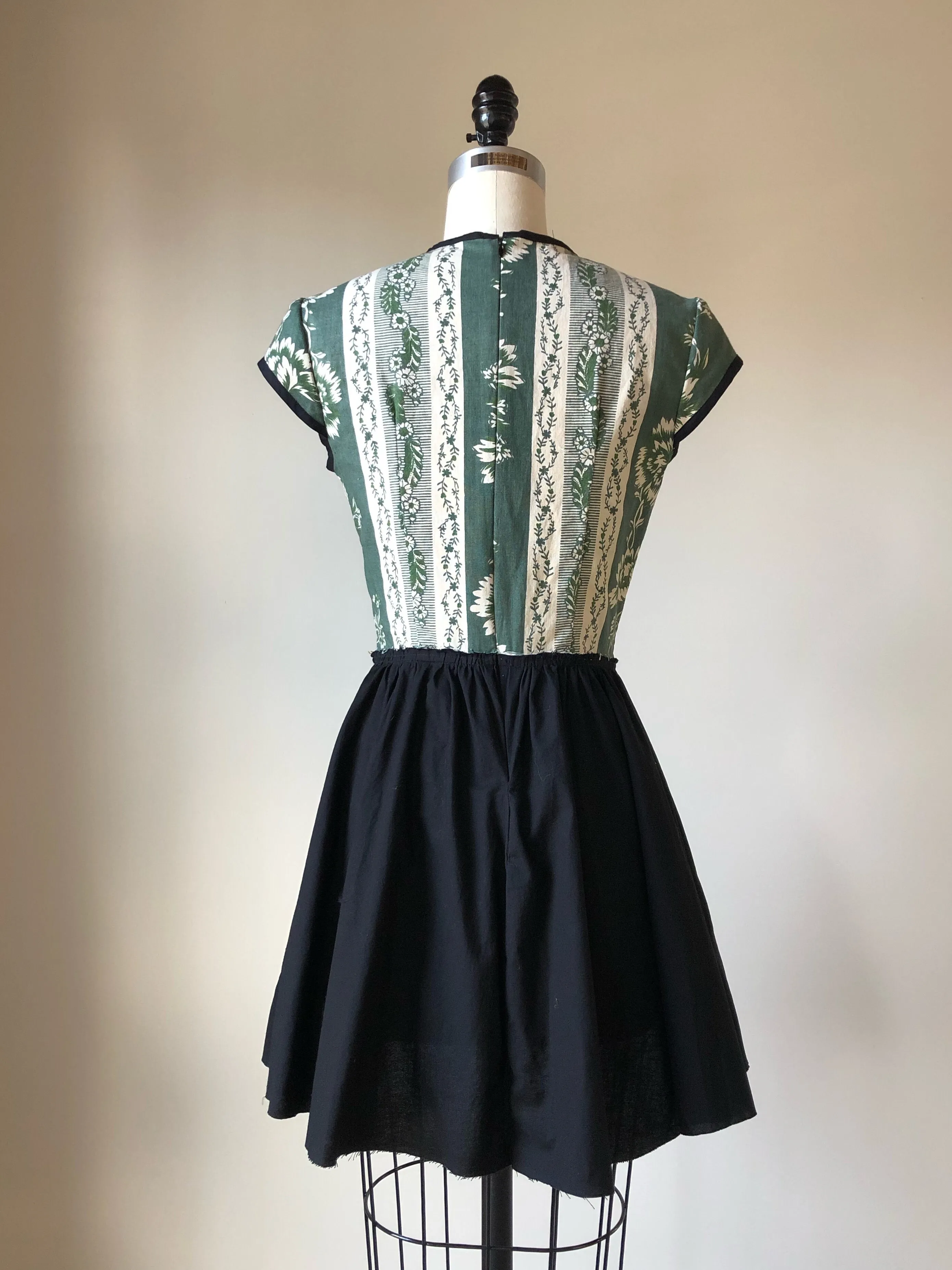 19th century hand printed floral top