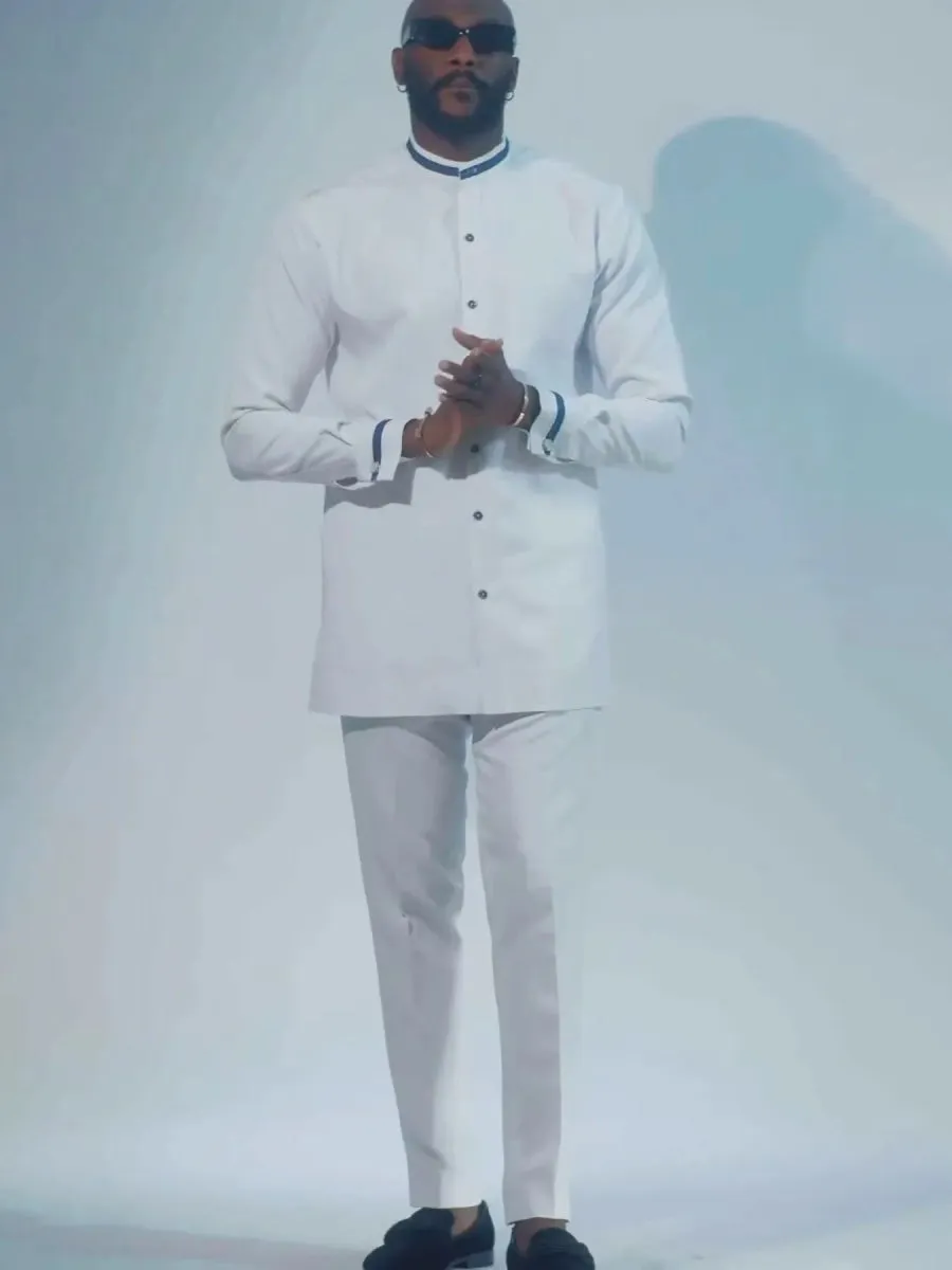 2PC African Men's Traditional Kaftan Set – Elegant Evening & Party Attire