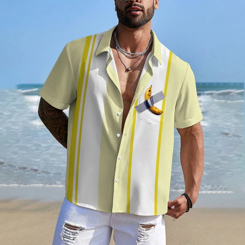 Abstract Banana Modern Art Bowling Shirt 2501004223