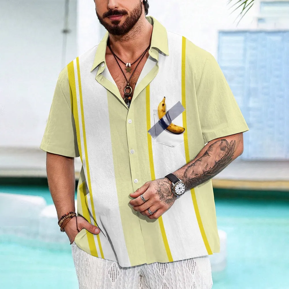 Abstract Banana Modern Art Bowling Shirt 2501004223