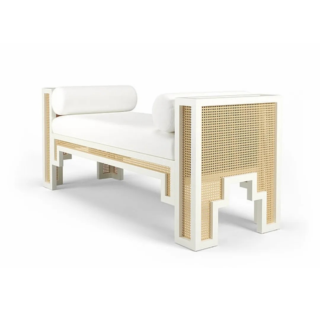 Alexandra Bench - Optic White Linen