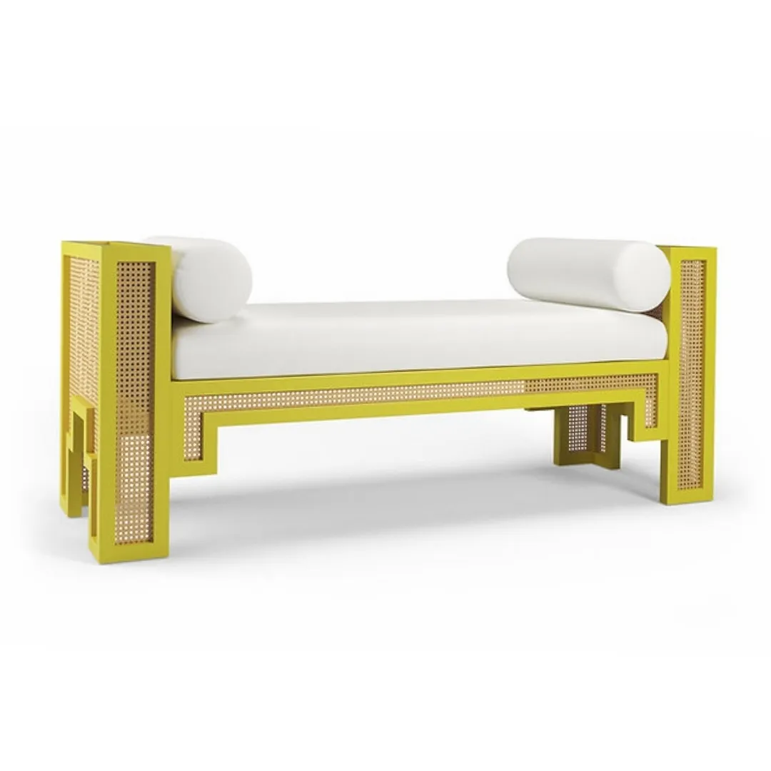 Alexandra Bench - Optic White Linen