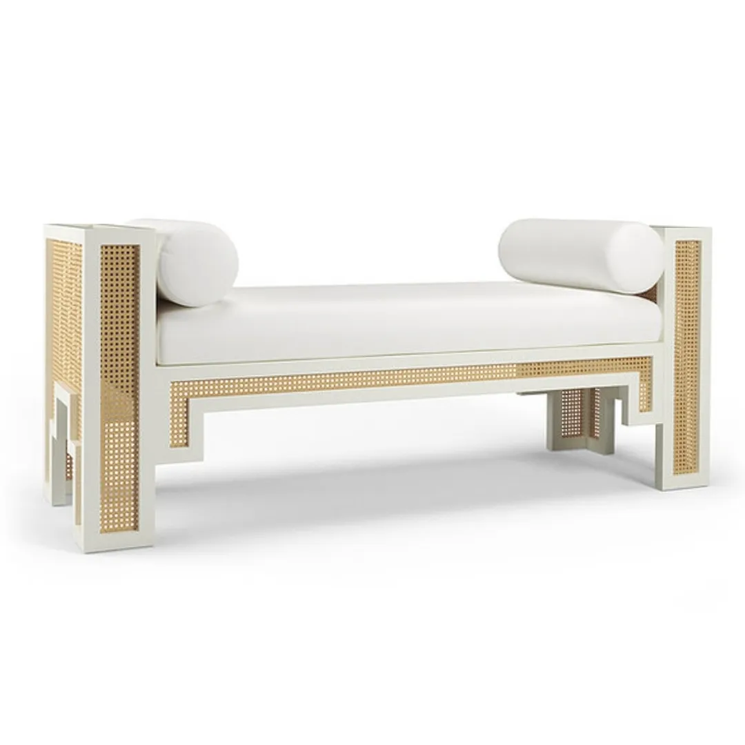 Alexandra Bench - Optic White Linen