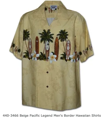 Aloha Mens Border & Single Panel Shirts - 444 440