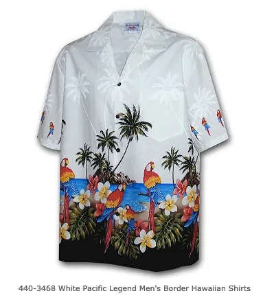 Aloha Mens Border & Single Panel Shirts - 444 440