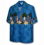 Aloha Mens Border & Single Panel Shirts - 444 440