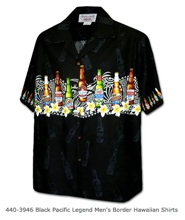 Aloha Mens Border & Single Panel Shirts - 444 440