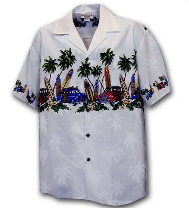 Aloha Mens Border & Single Panel Shirts - 444 440