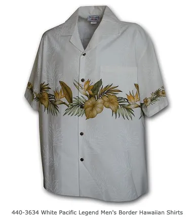 Aloha Mens Border & Single Panel Shirts - 444 440