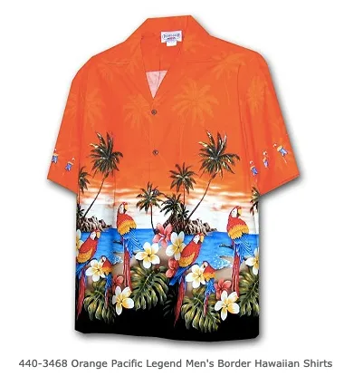 Aloha Mens Border & Single Panel Shirts - 444 440
