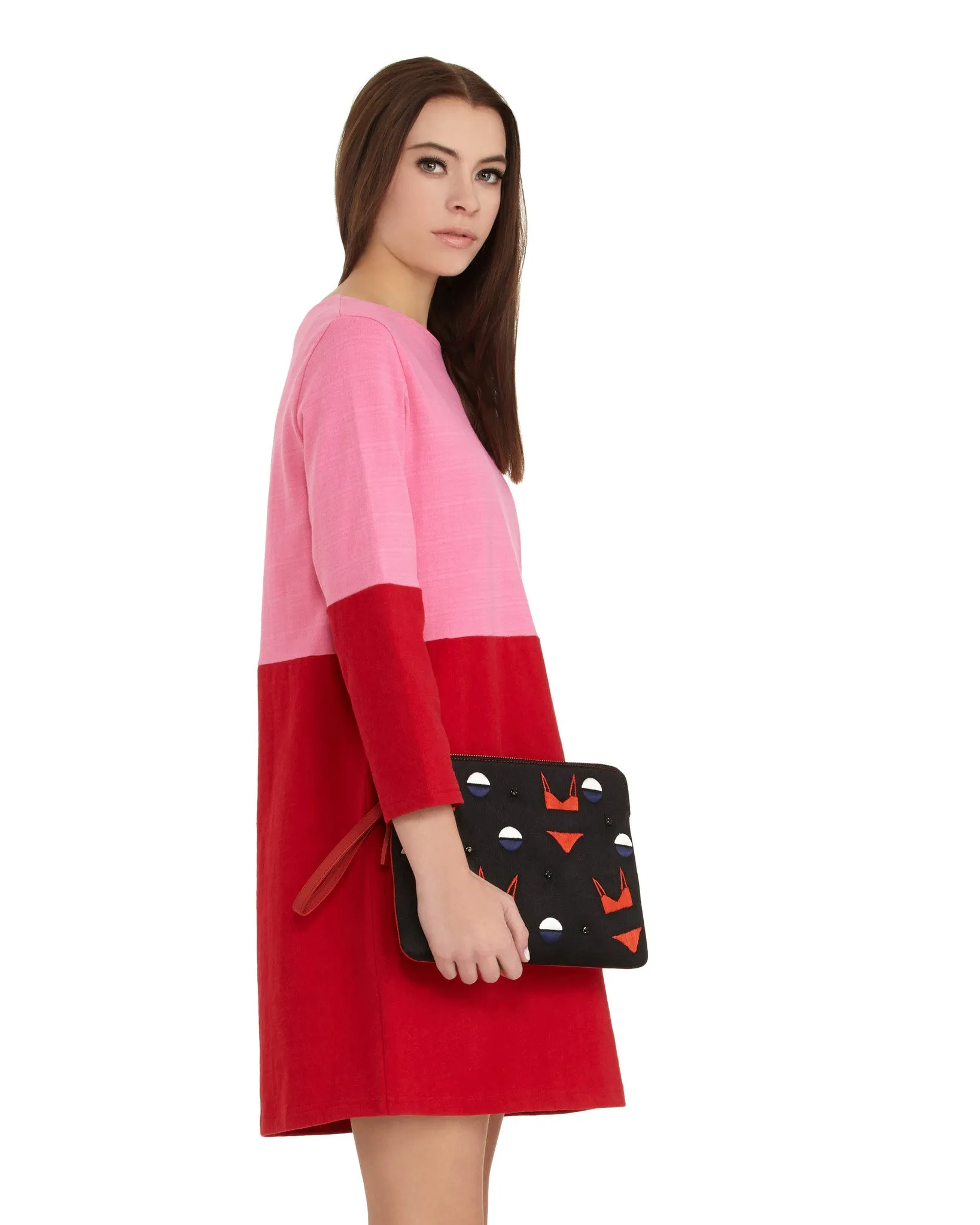 Apiece Apart Tee Dress | Red & Pink - FINAL SALE