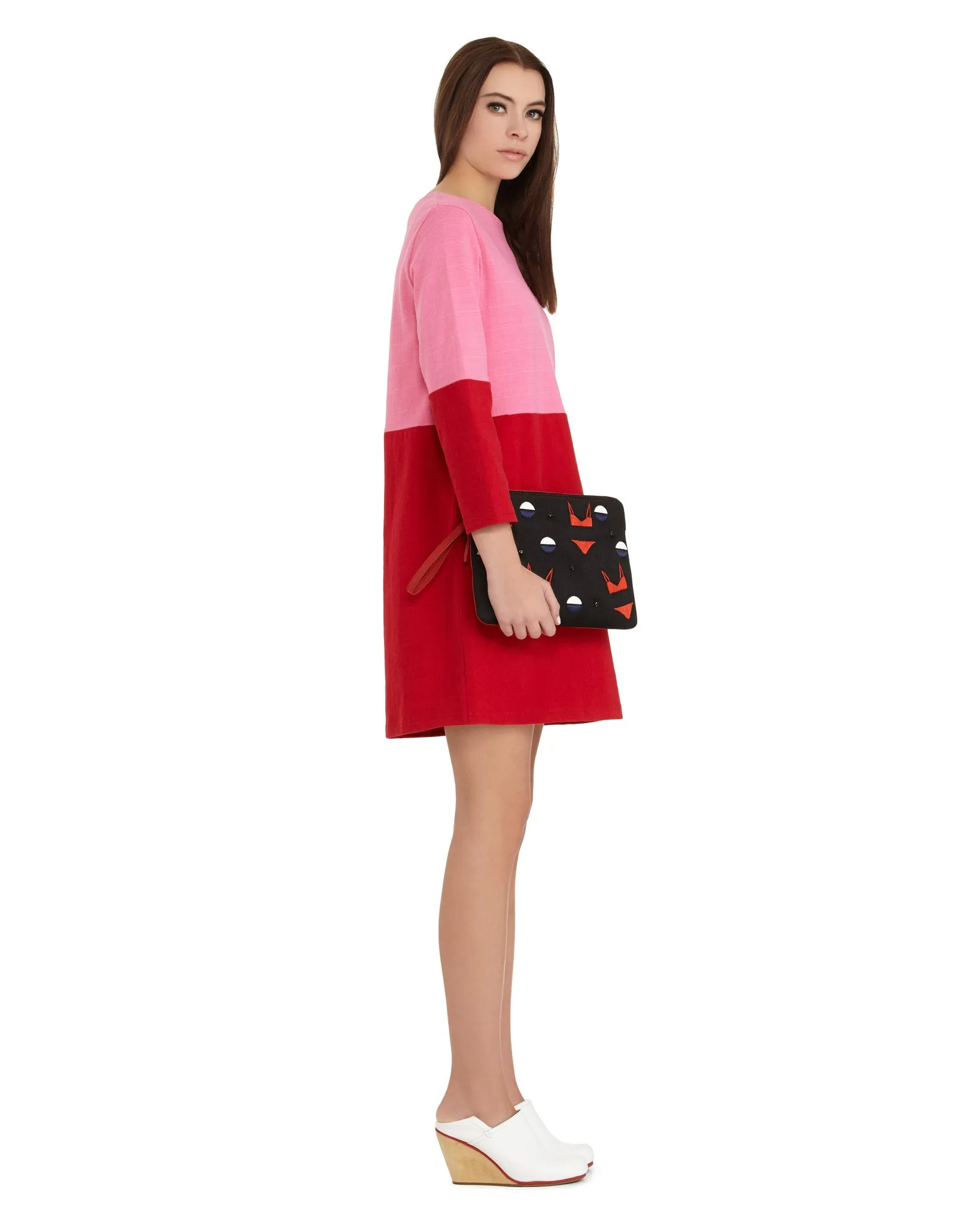 Apiece Apart Tee Dress | Red & Pink - FINAL SALE