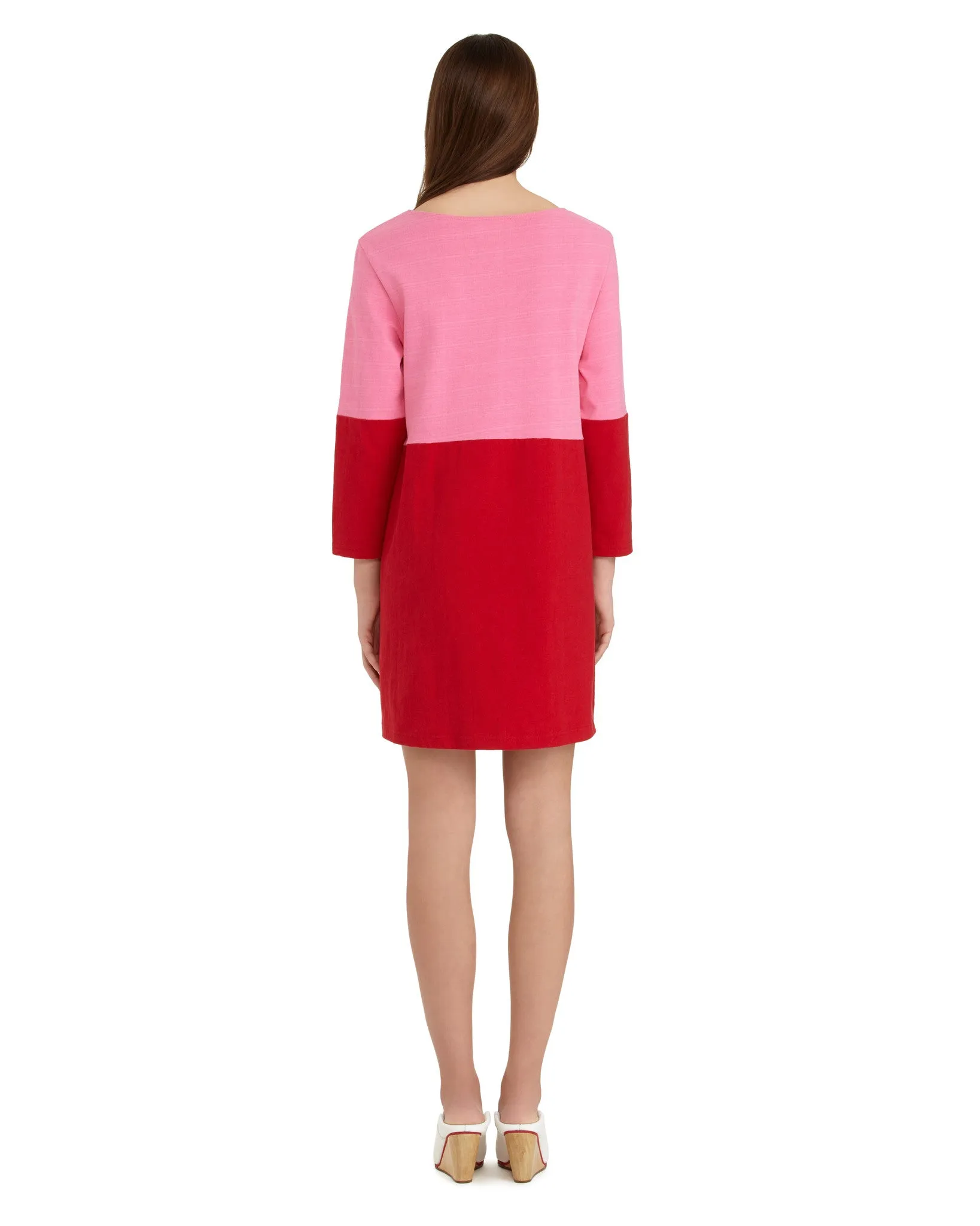 Apiece Apart Tee Dress | Red & Pink - FINAL SALE