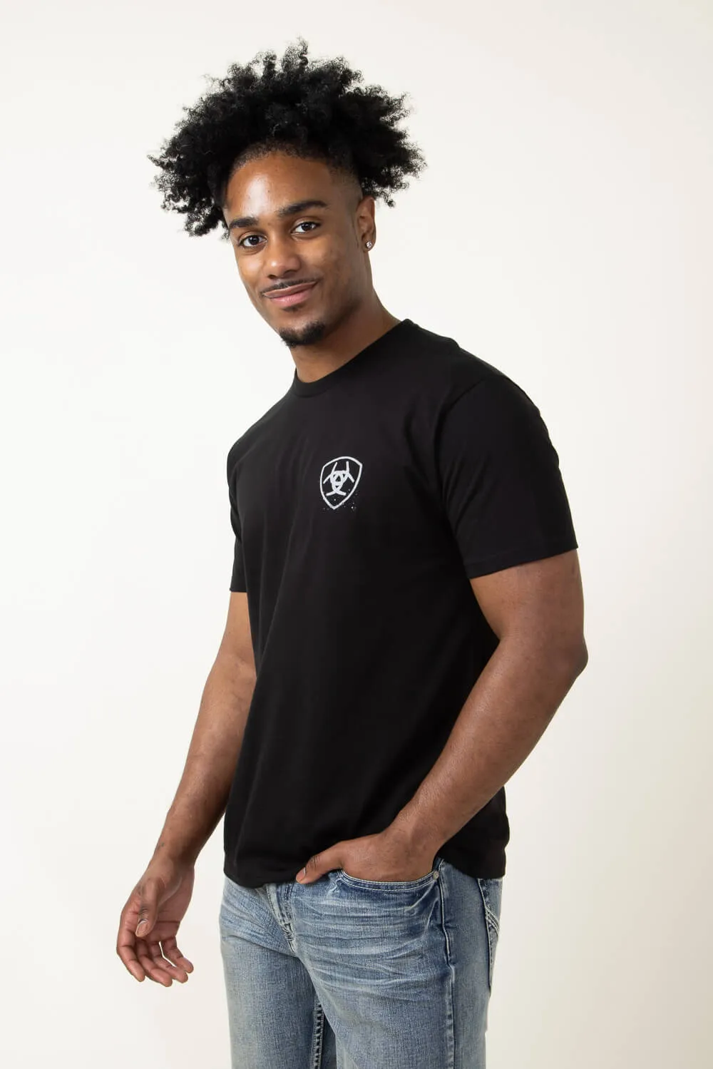 Ariat Cactus Flag T-Shirt for Men in Black | 10051387-BLACK