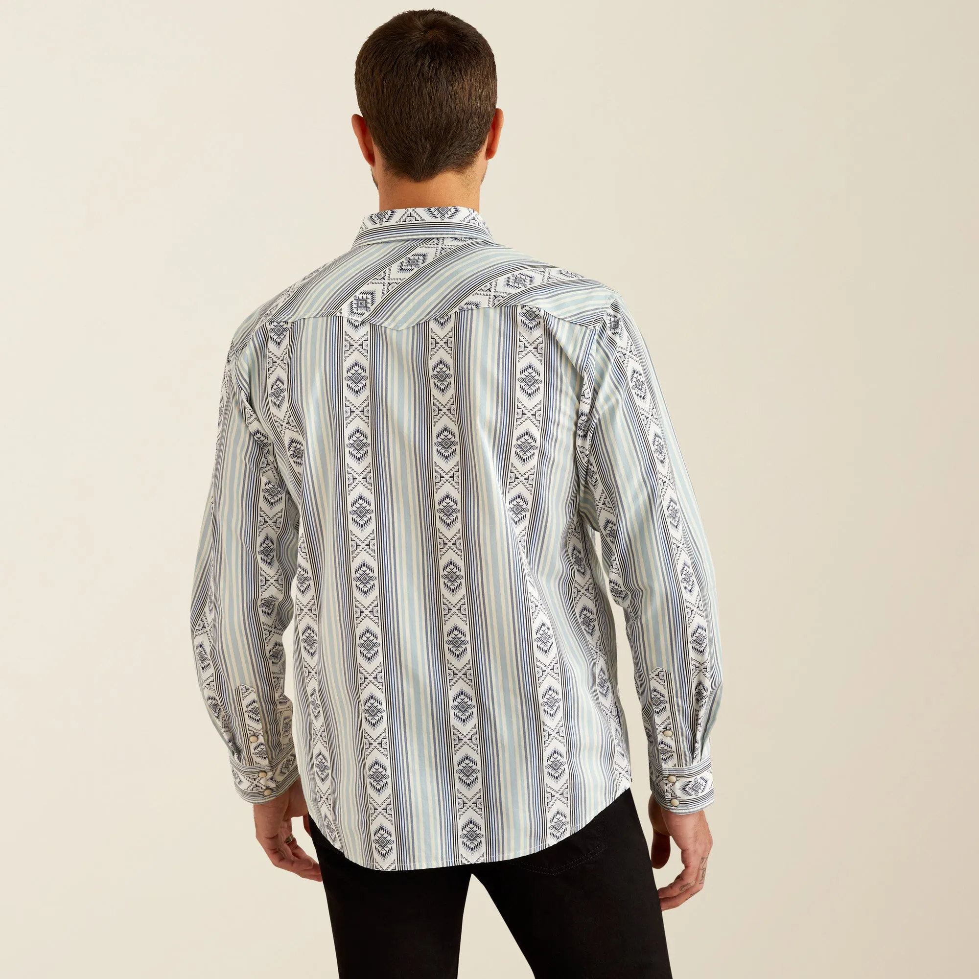 Ariat Men's Harlow Southwest Print Retro Fit Snap Western Shirt