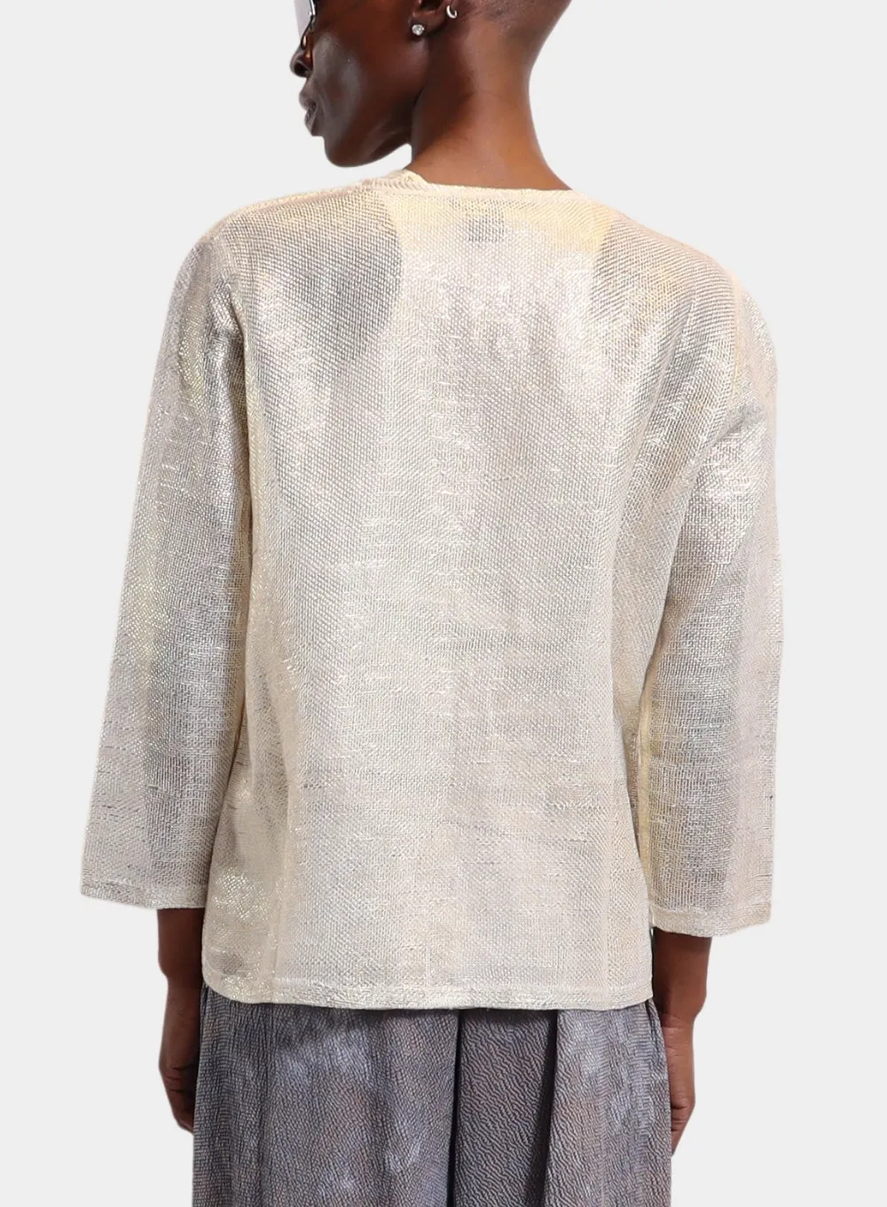 AVANT TOI | Linen and Cotton Net Jacket with Lamination
