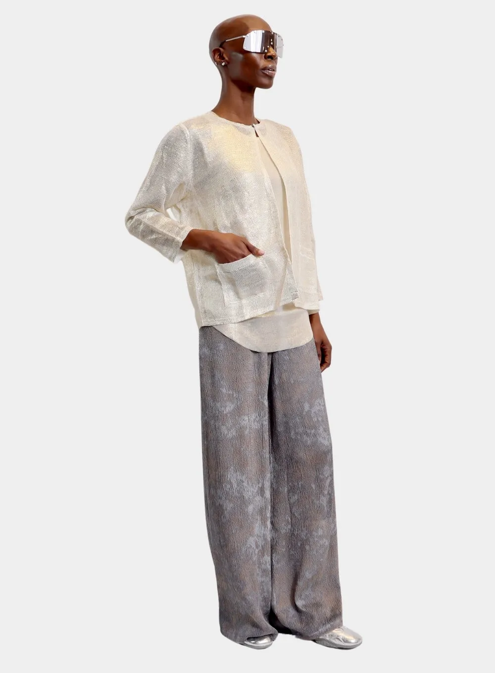 AVANT TOI | Linen and Cotton Net Jacket with Lamination