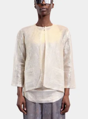 AVANT TOI | Linen and Cotton Net Jacket with Lamination