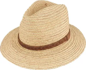 Avenel Raffia Safari With Braided Leather Band