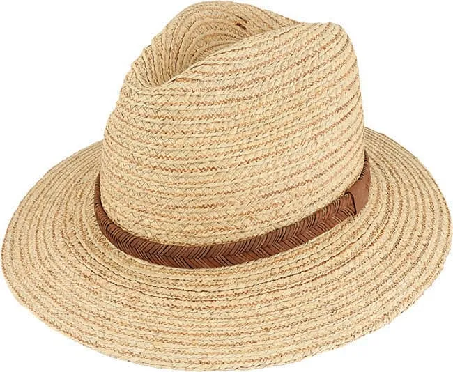 Avenel Raffia Safari With Braided Leather Band