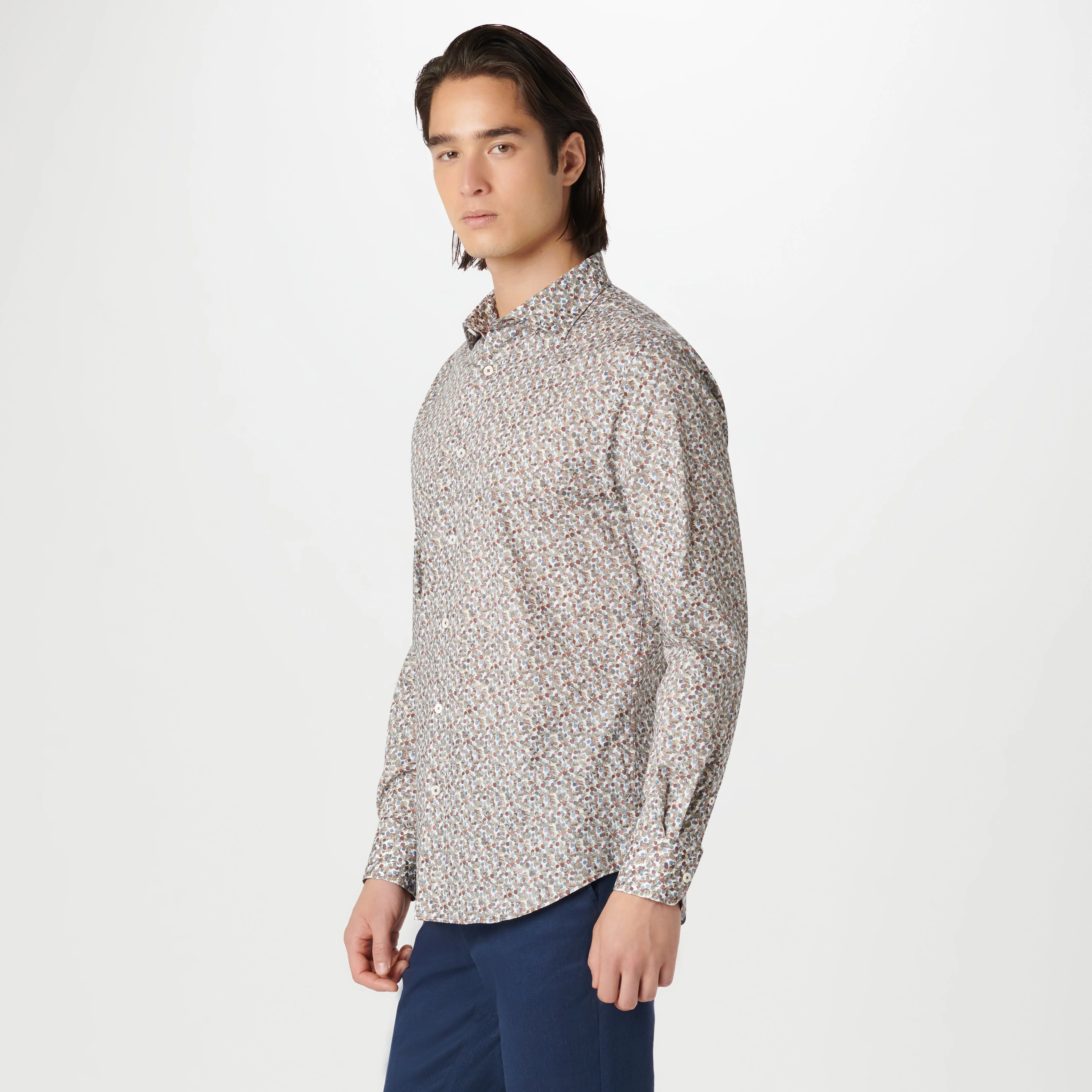 Axel Leaf Print Shirt