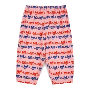 Baby Ribbon Bow All Over Woven Pants