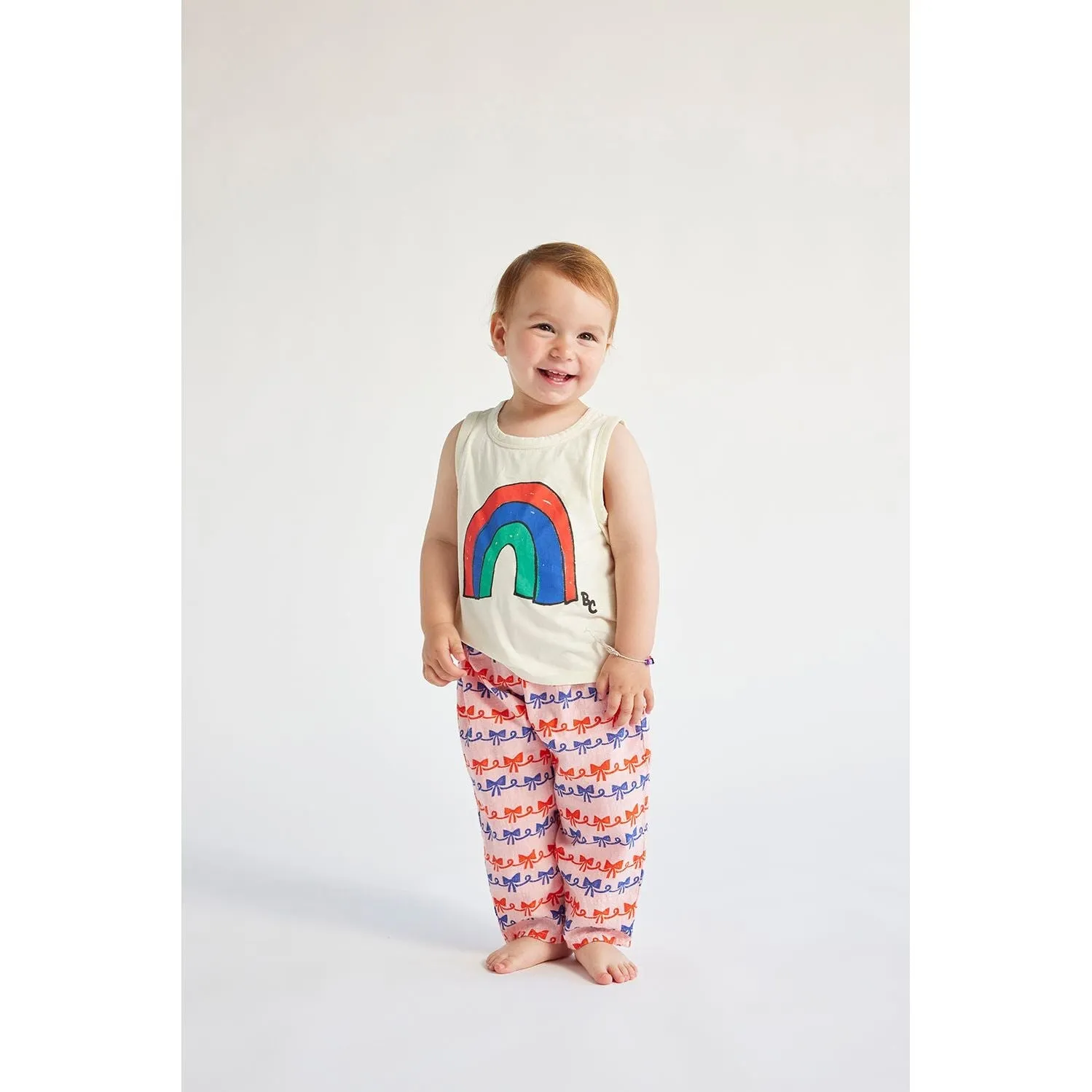 Baby Ribbon Bow All Over Woven Pants