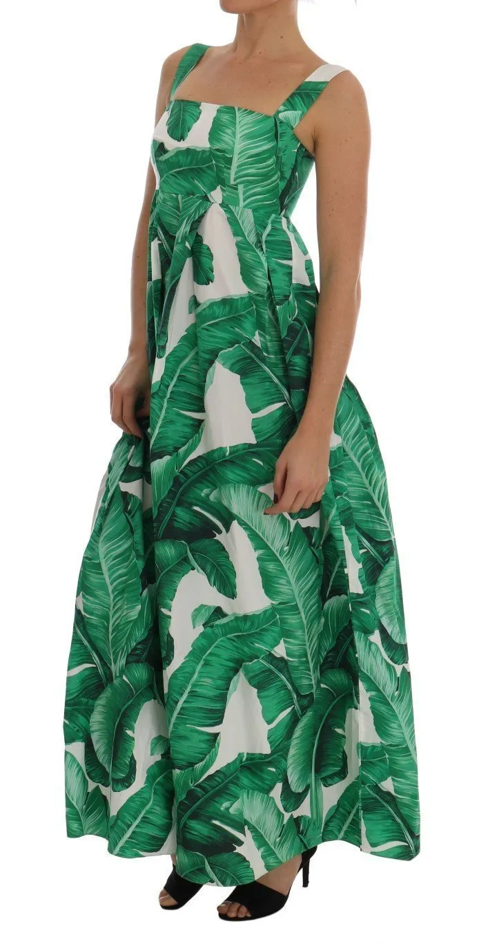 Banana Leaf Cotton Long Maxi Dress