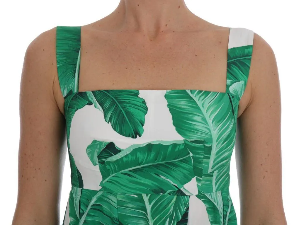 Banana Leaf Cotton Long Maxi Dress