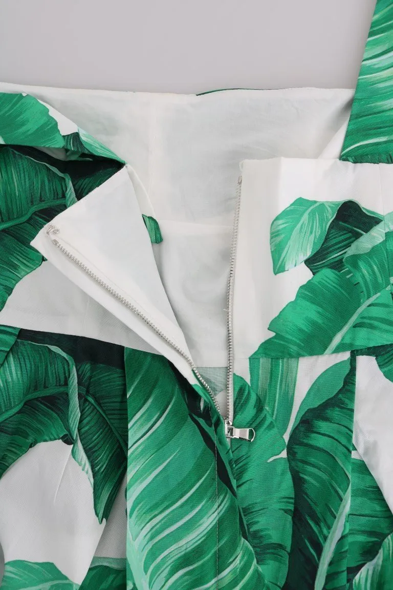 Banana Leaf Cotton Long Maxi Dress