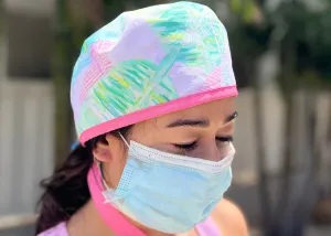 Banana Leaf Scrub Cap Surgical Cap