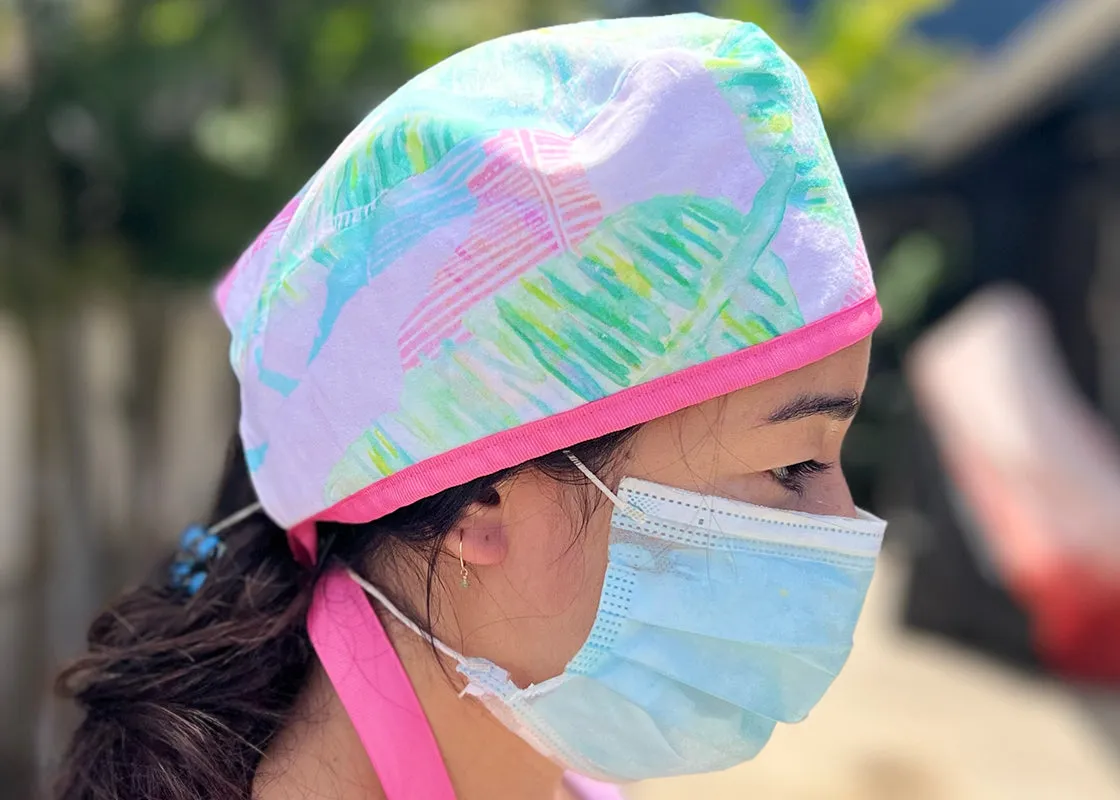 Banana Leaf Scrub Cap Surgical Cap