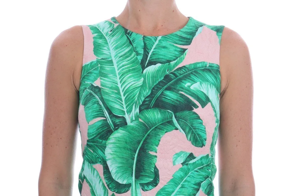 Banana Leaf Silk Cotton Sheath Dress