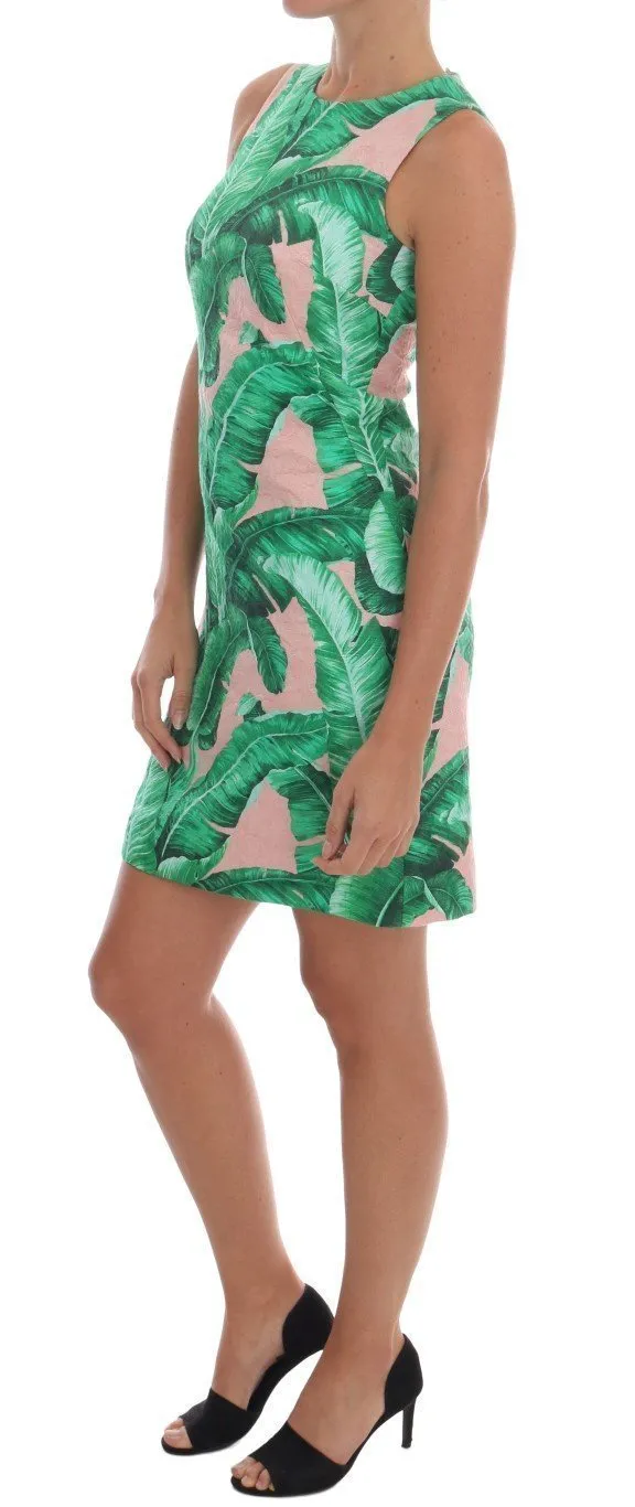 Banana Leaf Silk Cotton Sheath Dress