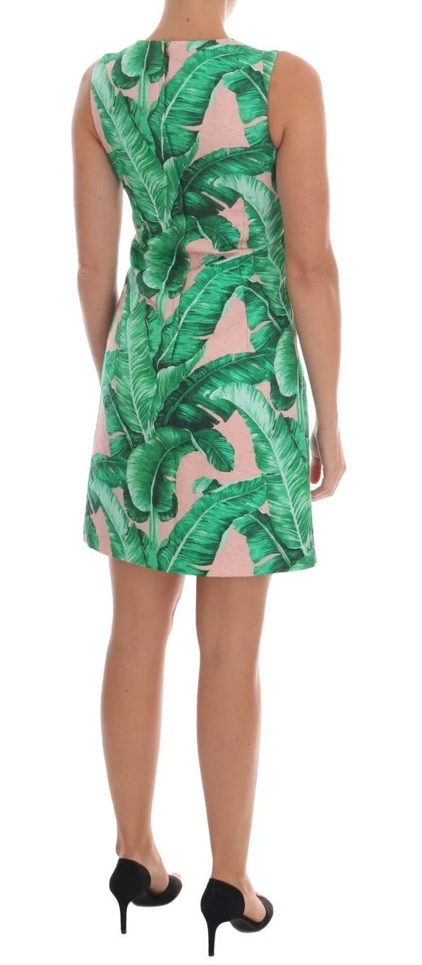 Banana Leaf Silk Cotton Sheath Dress