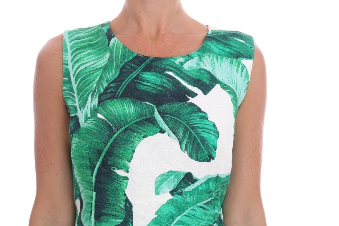 Banana Leaf Silk Cotton Sheath Dress