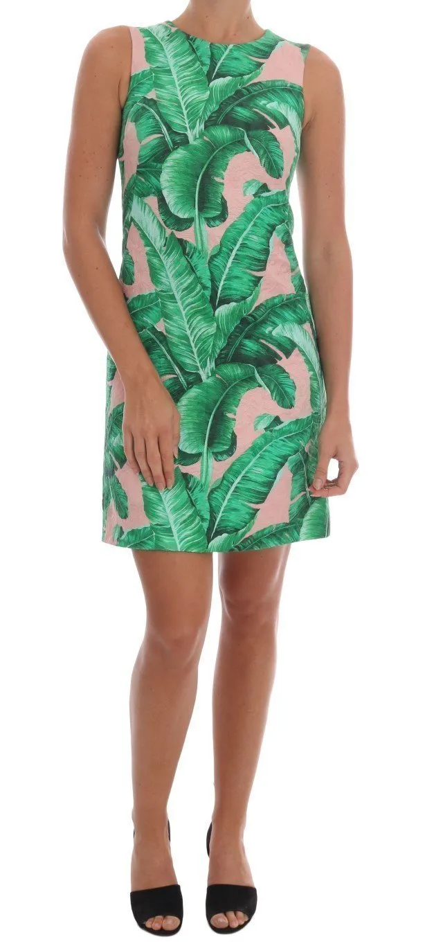 Banana Leaf Silk Cotton Sheath Dress
