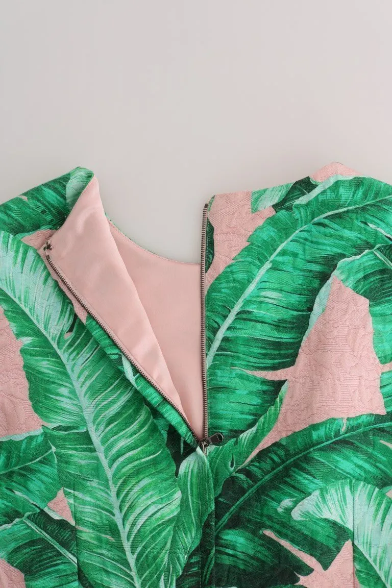 Banana Leaf Silk Cotton Sheath Dress