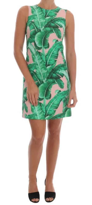 Banana Leaf Silk Cotton Sheath Dress