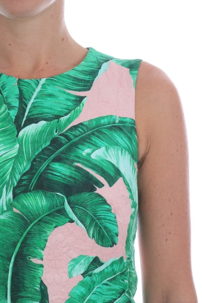 Banana Leaf Silk Cotton Sheath Dress