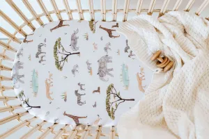 Bassinet Sheet / Change Pad Cover - Safari