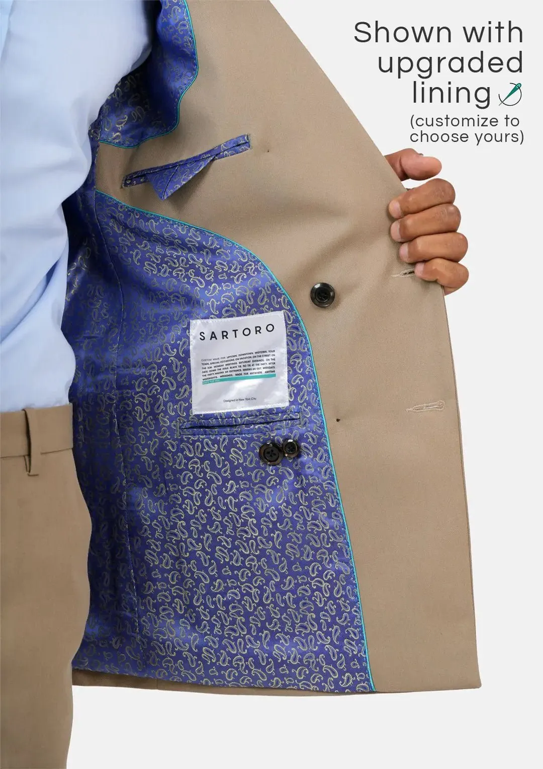 Beekman Khaki Cotton Suit