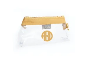 Beige Classic Canvas CLEAR Bag with monogram