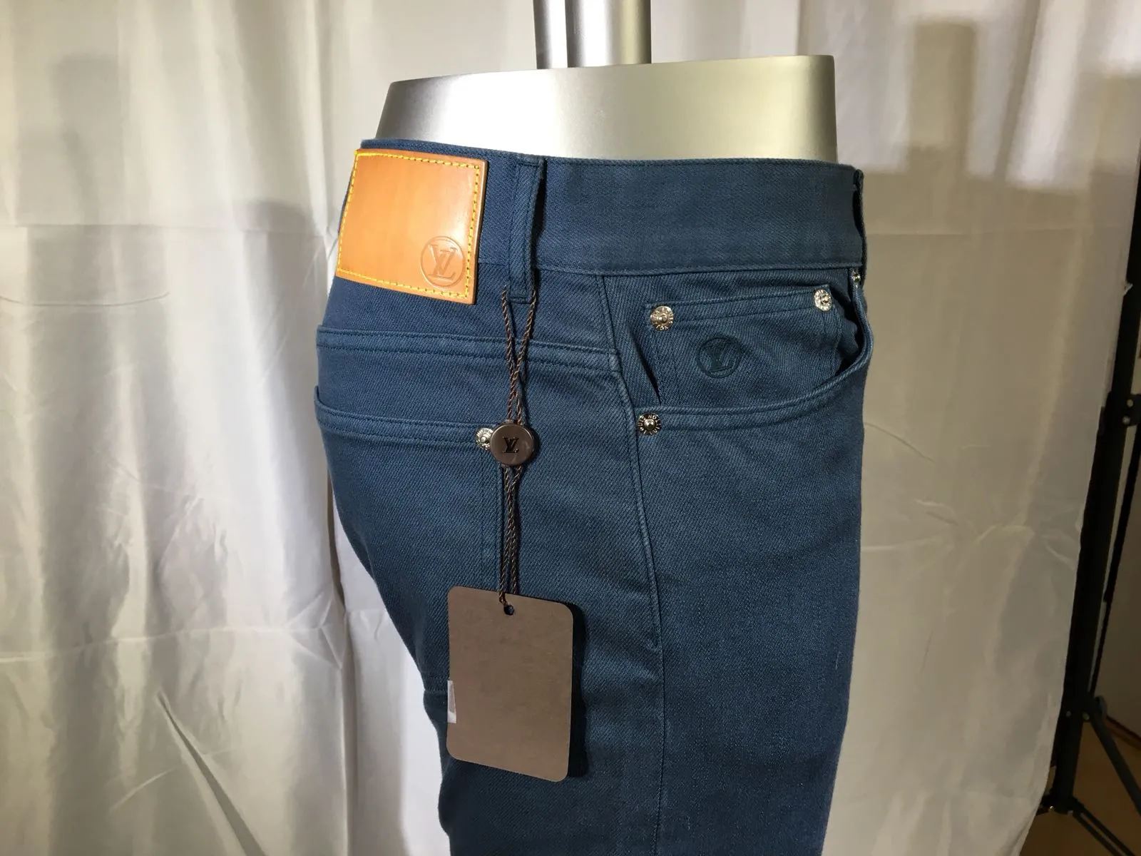 Beige Patch Jeans