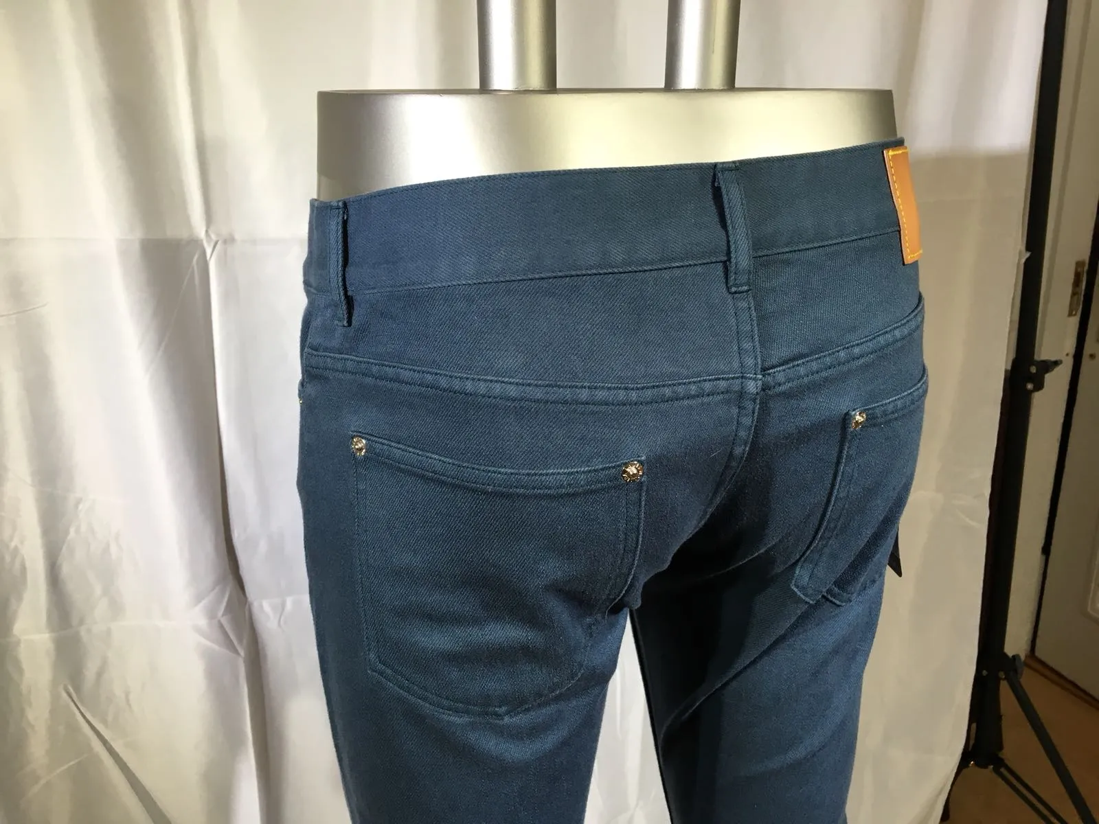 Beige Patch Jeans