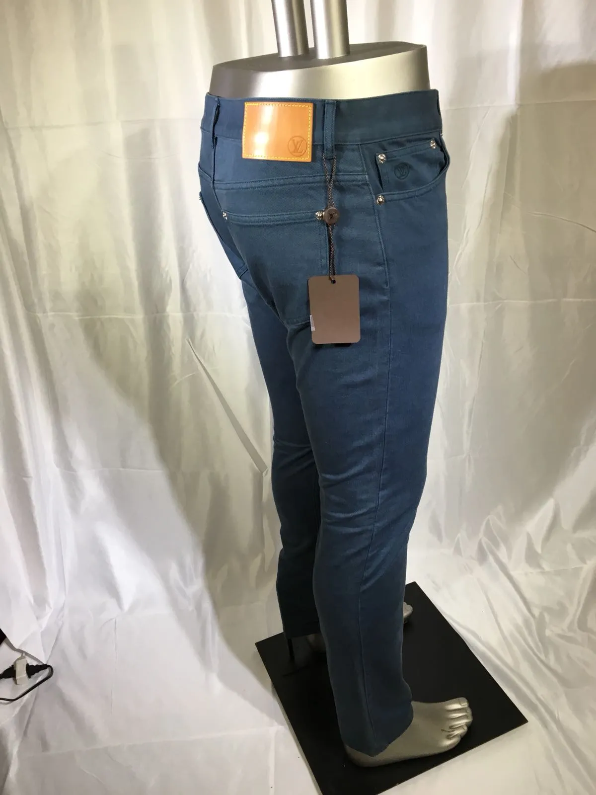 Beige Patch Jeans