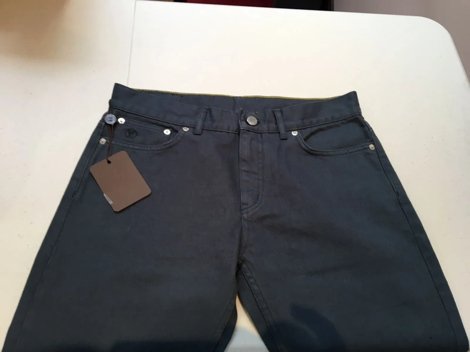 Beige Patch Jeans