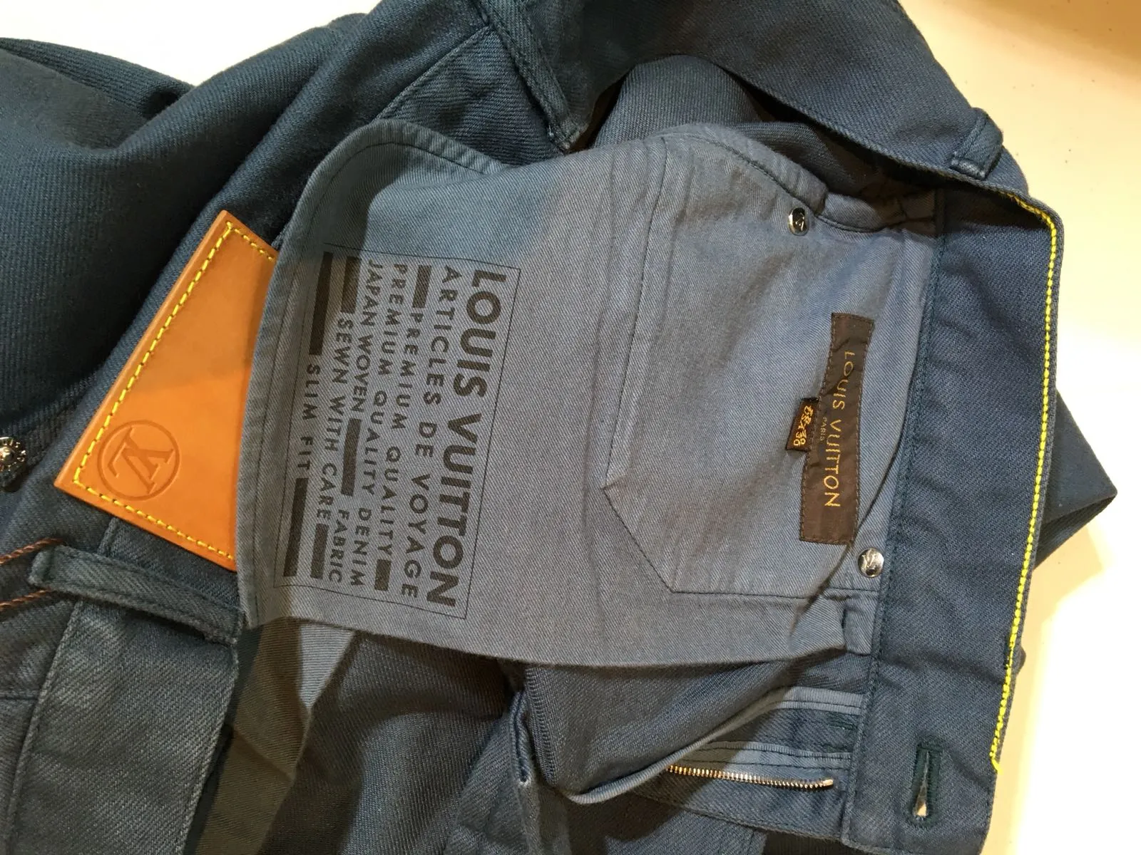Beige Patch Jeans